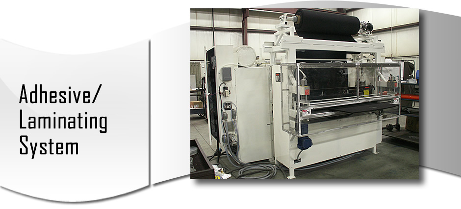 Hot Roll Laminators with adhesive feature for the automotive industry from Union Tool produced a laminated truck cover