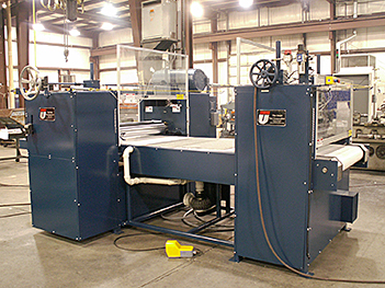 The Union Tool Corporation designed and constructed a system that utilizes a Union Hot Melt Roller Coater and a Union Dual Pinch Rotary Laminator (Pinch Roll).
