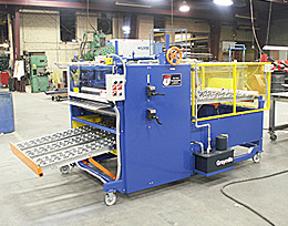This special return feed conveyor can be adapted to any new Union Tool roller coater.
